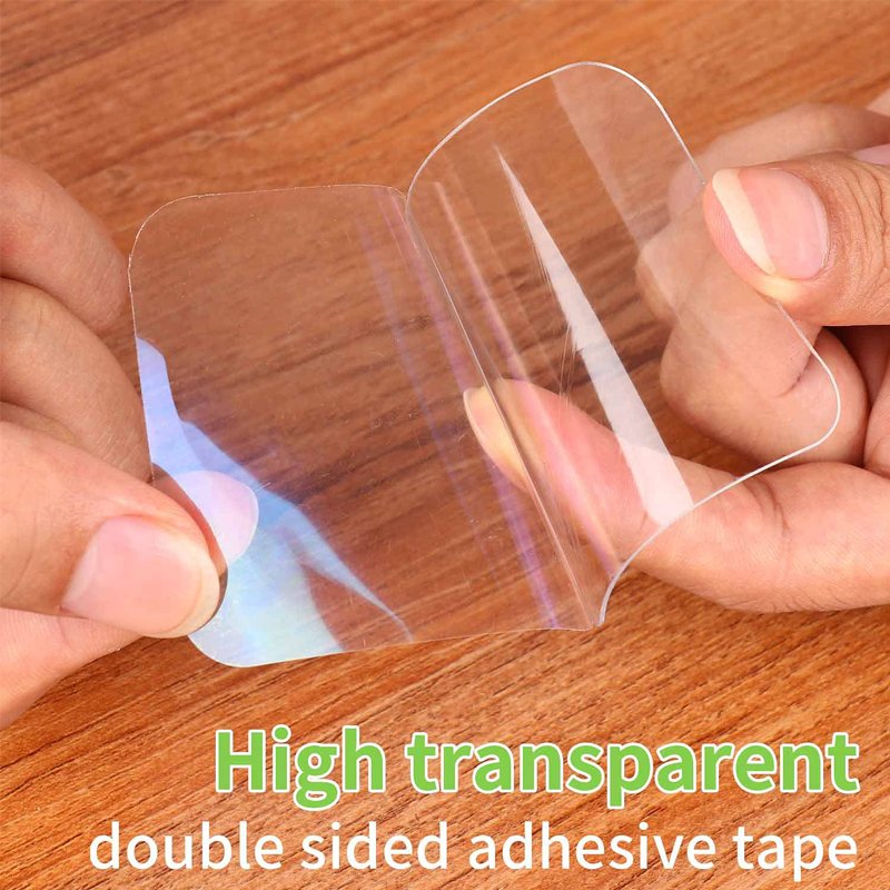 Clear Double Sided Adhesive Pads Mounting Gel Tape Two Sided Precut Squares Tape Sticky Tack Double Sided Nano Tape