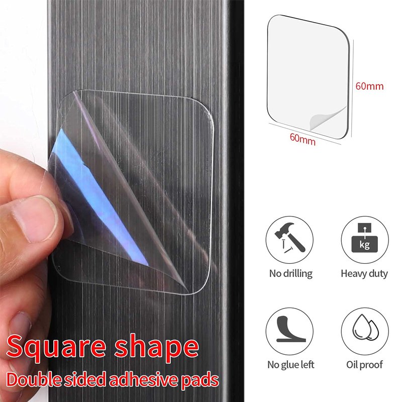 Clear Double Sided Adhesive Pads Mounting Gel Tape Two Sided Precut Squares Tape Sticky Tack Double Sided Nano Tape