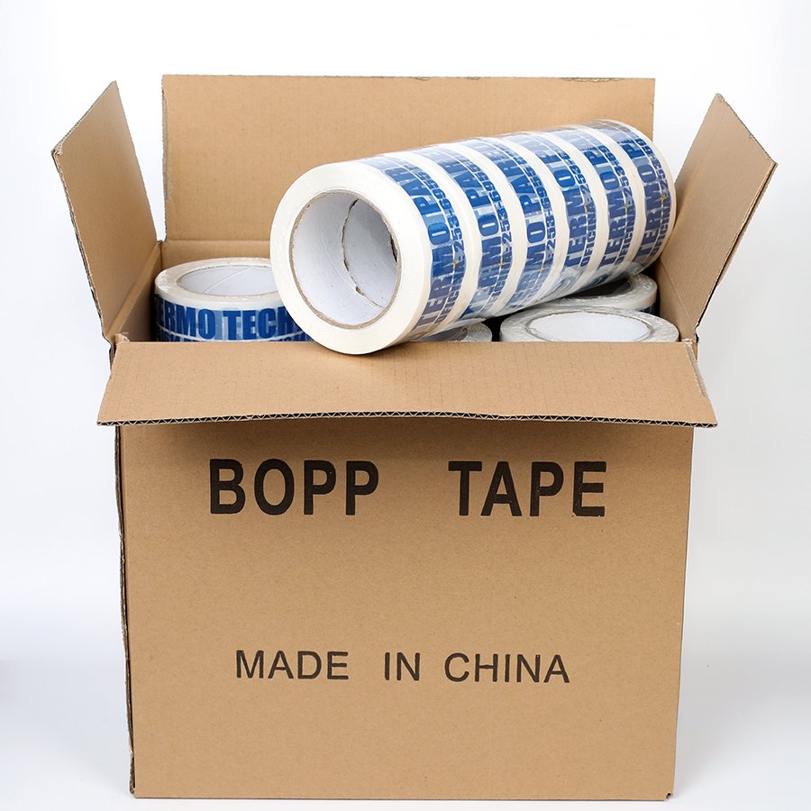bopp label box sealing adhesive tape with logo specification