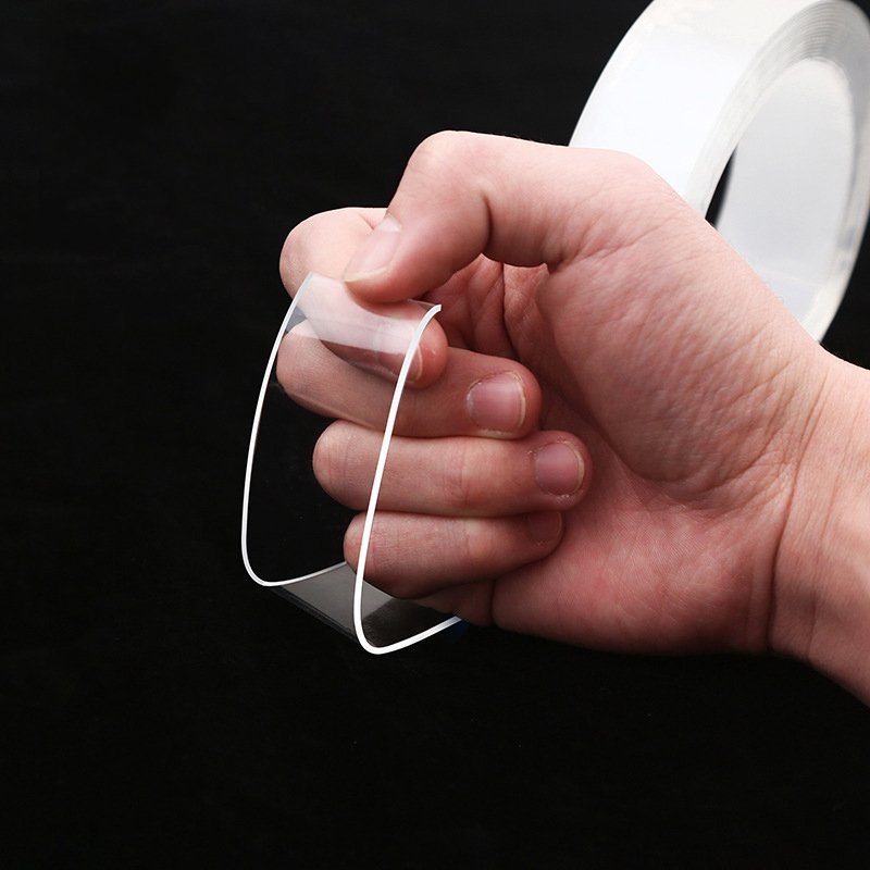 Washable Clear Sticky Tape Self Adhesive Heavy Duty Acrylic Nano Tape Reusable Double Sided Nano Tape Removable Sticky Strip