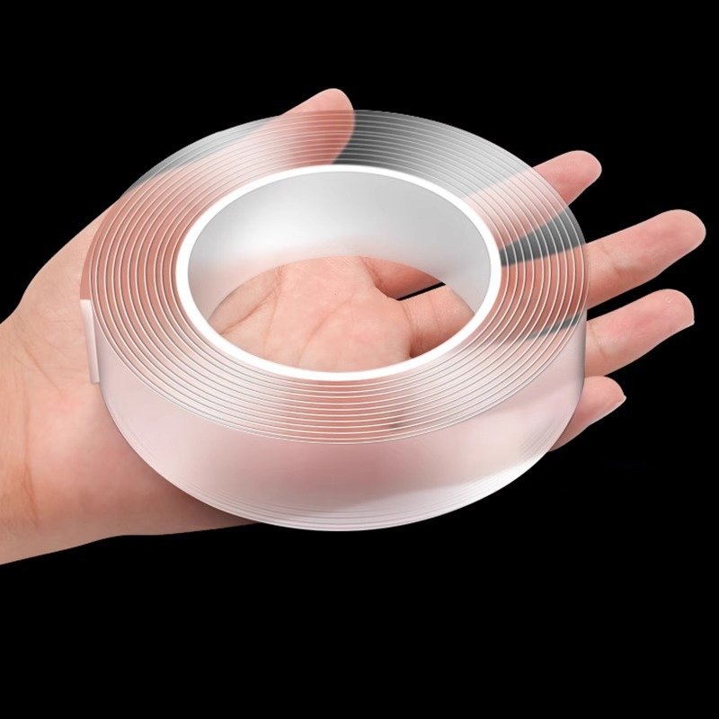 Washable Clear Sticky Tape Self Adhesive Heavy Duty Acrylic Nano Tape Reusable Double Sided Nano Tape Removable Sticky Strip