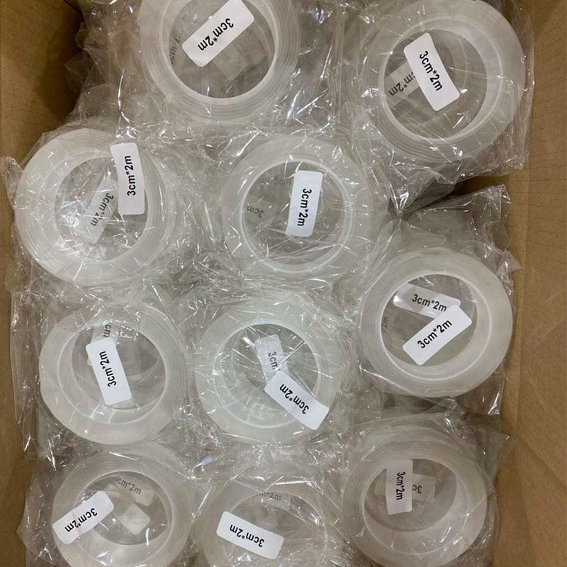 Washable Clear Sticky Tape Self Adhesive Heavy Duty Acrylic Nano Tape Reusable Double Sided Nano Tape Removable Sticky Strip