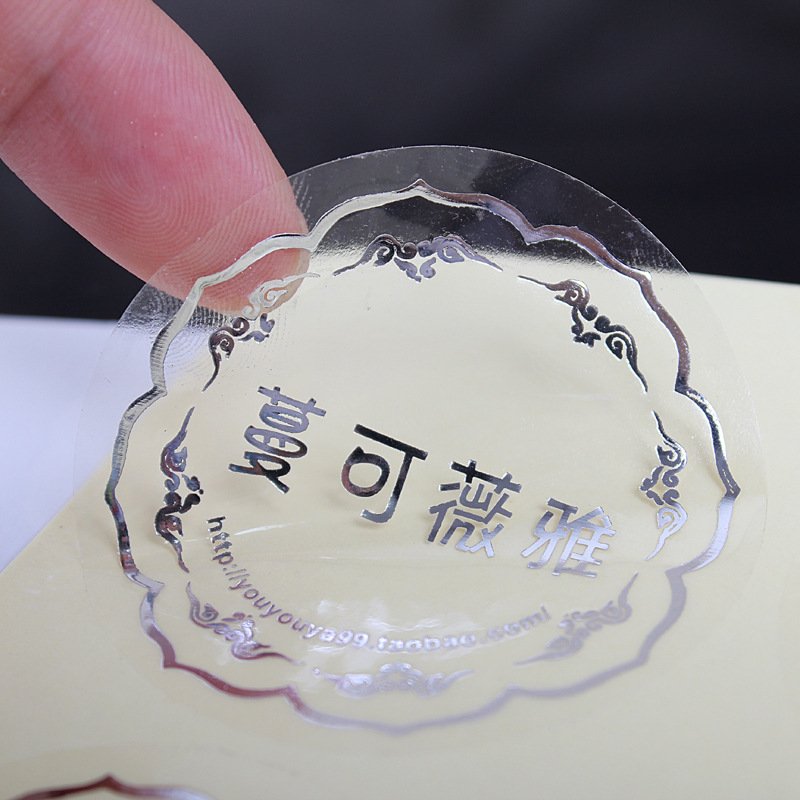Wholesale custom advertising label printing color pvc sticker bottle sticker transparent self-adhesive