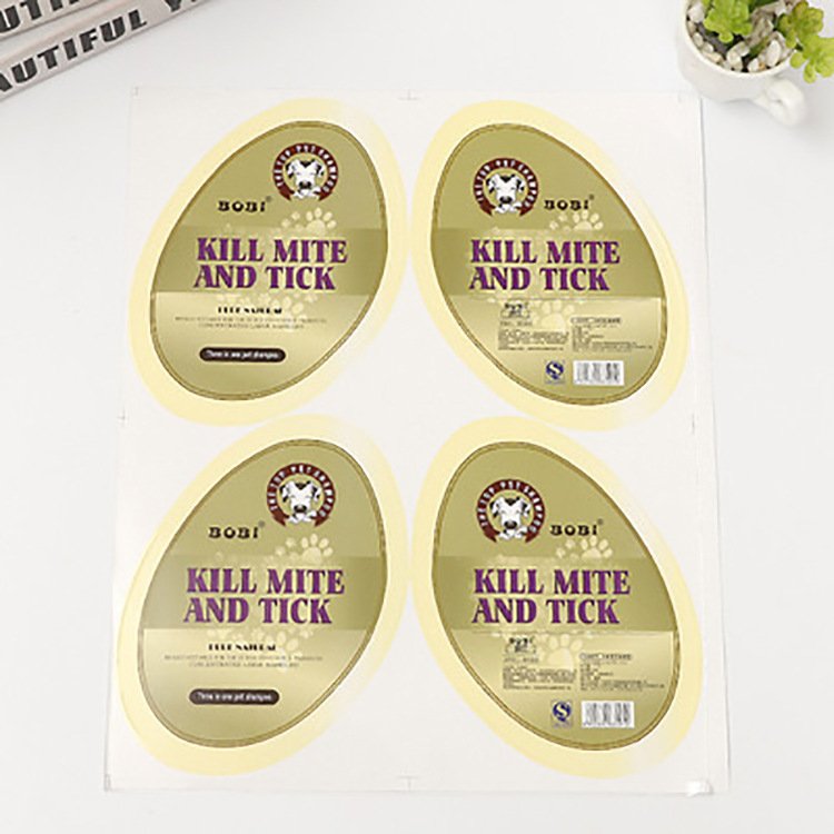 Wholesale custom advertising label printing color pvc sticker bottle sticker transparent self-adhesive
