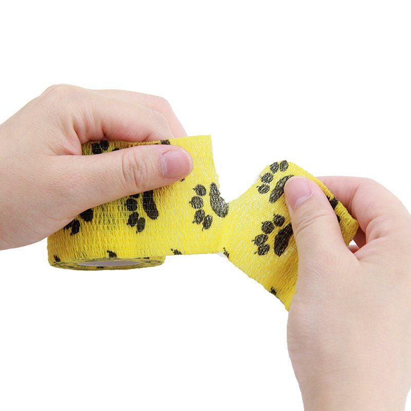 Bulk Wholesale Custom Logo Printing Medical Supplies vet wrap elastic bandage pet self adhesive cohesive bandage
