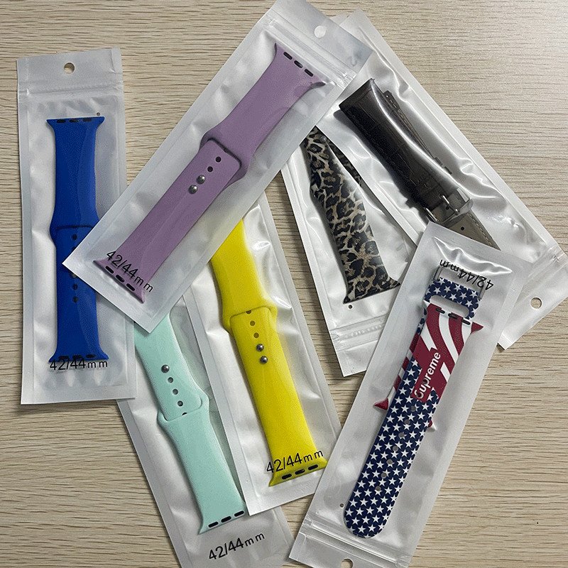 In Stock White Pearl Film Packaging Pearl Bag Transparent Self Adhesive Seal Packing For Watches Strip Packaging