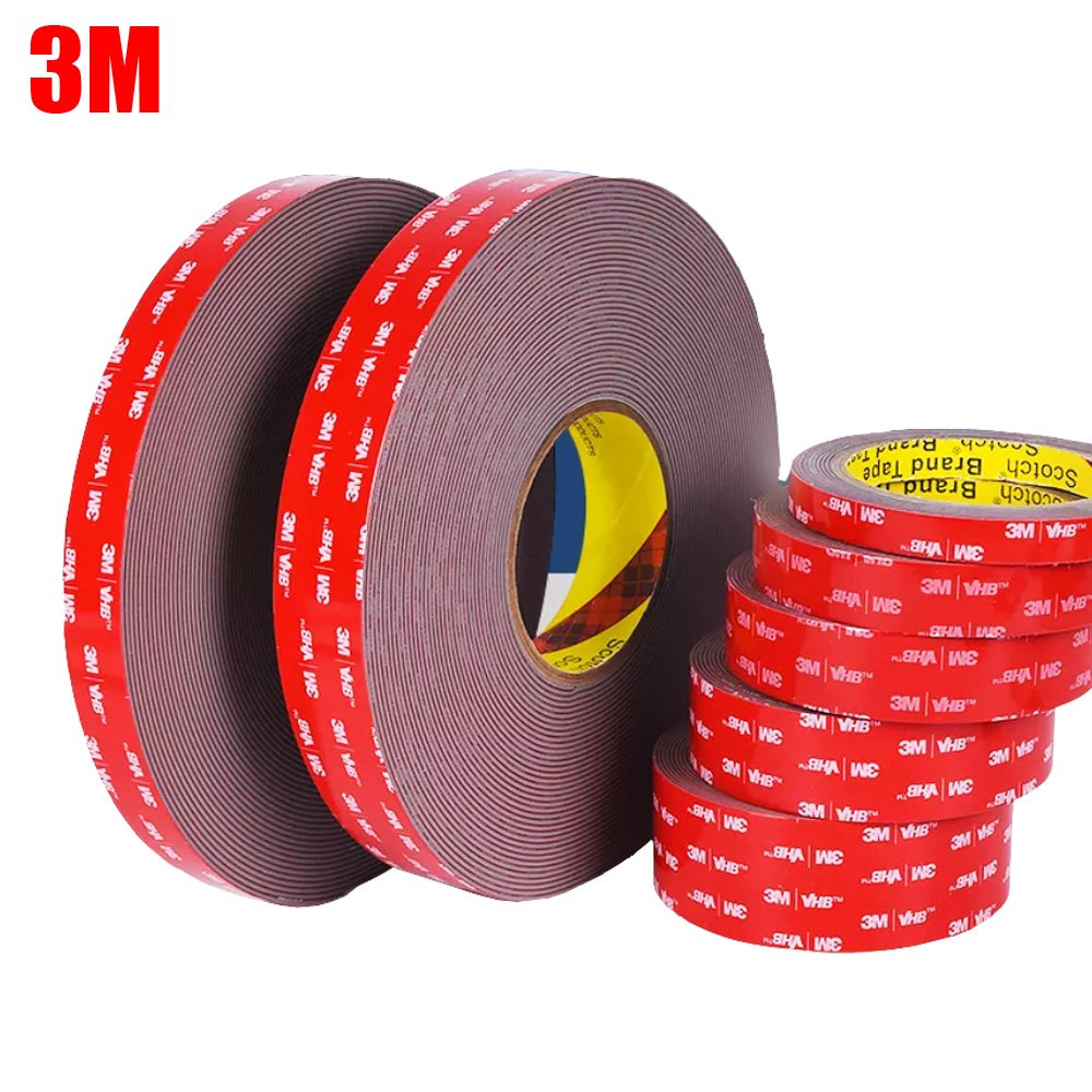 3 M VHB GPH110GF GPH160GF Double Sided Adhesive Tape 2mm Grey Water Activated Automotive Seals 19mm Rolls