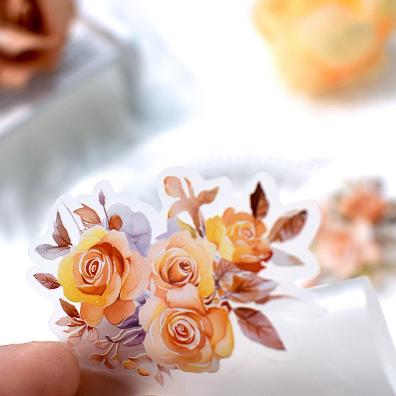 Die Cut PET Tape Custom Printed Waterproof Pre-cut PET Matte Transparent Washi Tape for Journal Planner Scrapbook Decoration