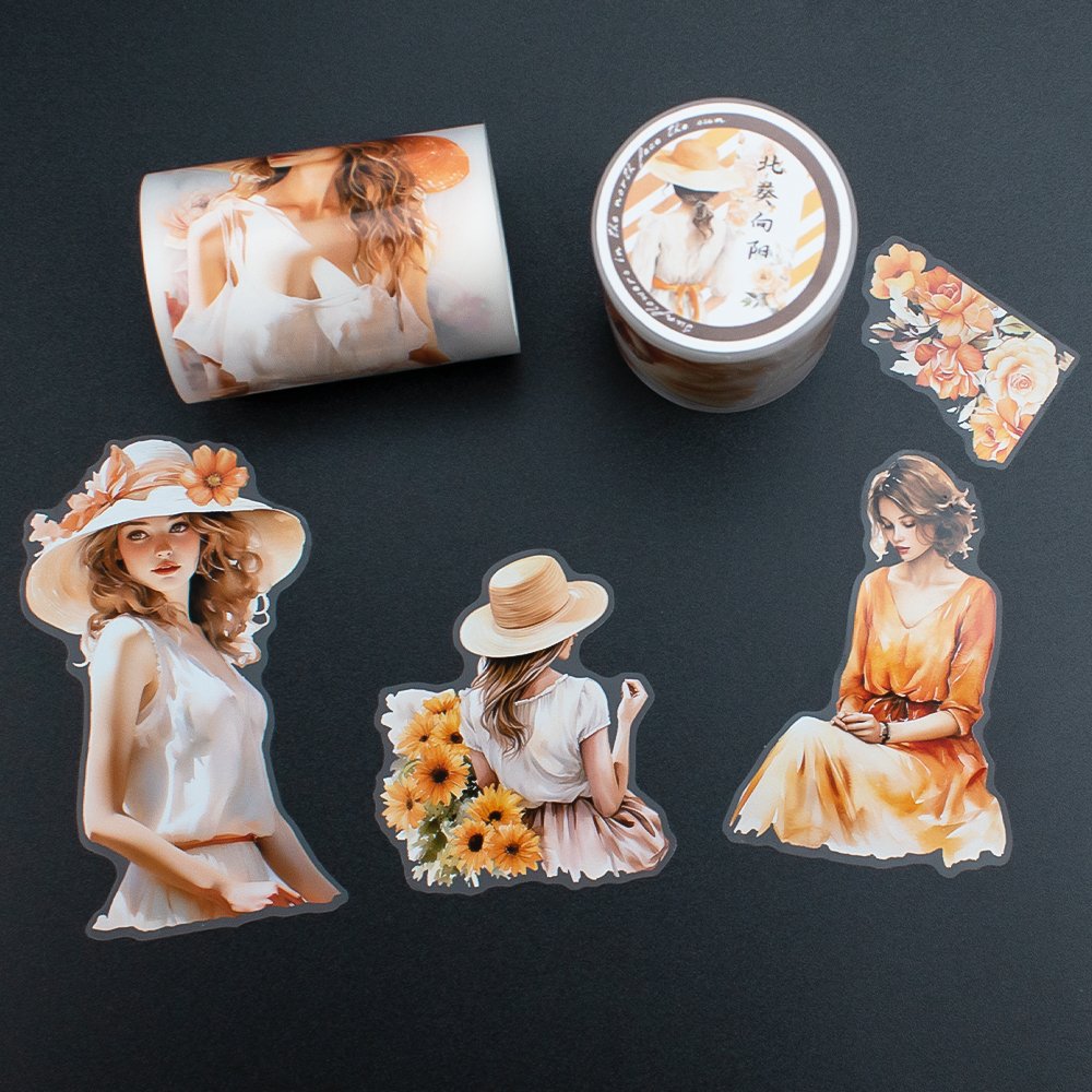 Die Cut PET Tape Custom Printed Waterproof Pre-cut PET Matte Transparent Washi Tape for Journal Planner Scrapbook Decoration