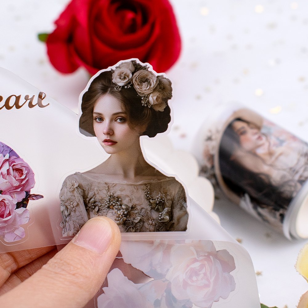 Die Cut PET Tape Custom Printed Waterproof Pre-cut PET Matte Transparent Washi Tape for Journal Planner Scrapbook Decoration
