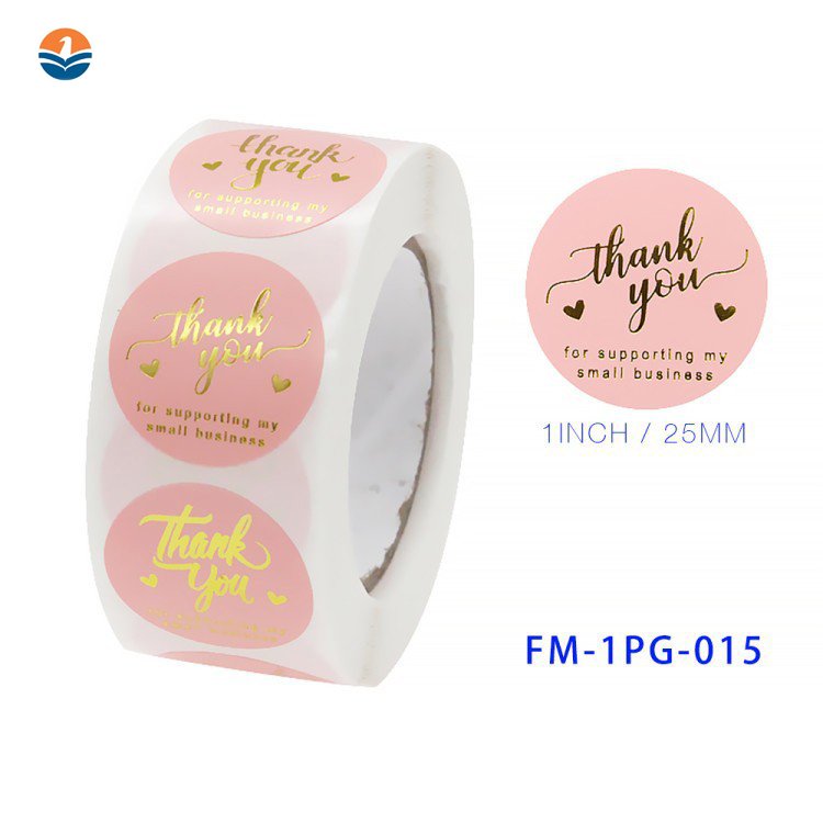 Adhesive Custom Logo Emboss Paper Label Sticker Color Printing