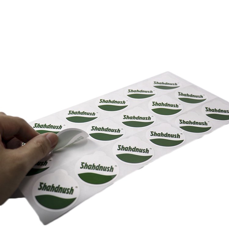 private logo printing clear sticker labels custom round roll adhesive label waterproof packaging stickers price wholesale