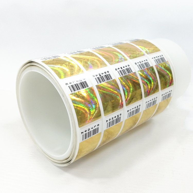 Die Cut Laser Holographic Paper Roll 3d Adhesive Hologram Sticker Labels with Serial Number