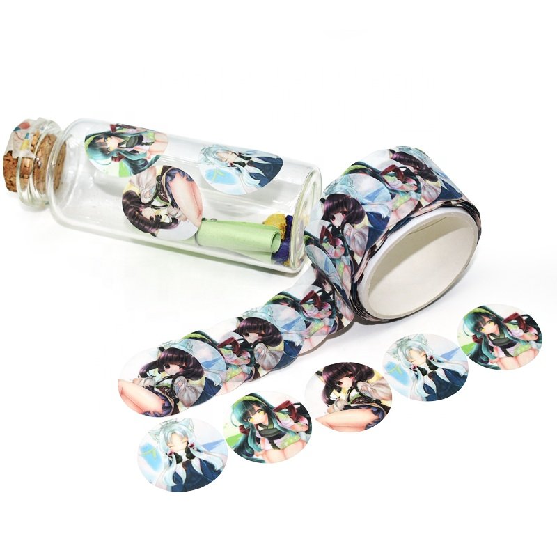 Custom Manufacturer's Masking Die Cut Washi Tape Single Sided Colorful Paper with Acrylic Adhesive for DIY Wrapping Adhesion Use