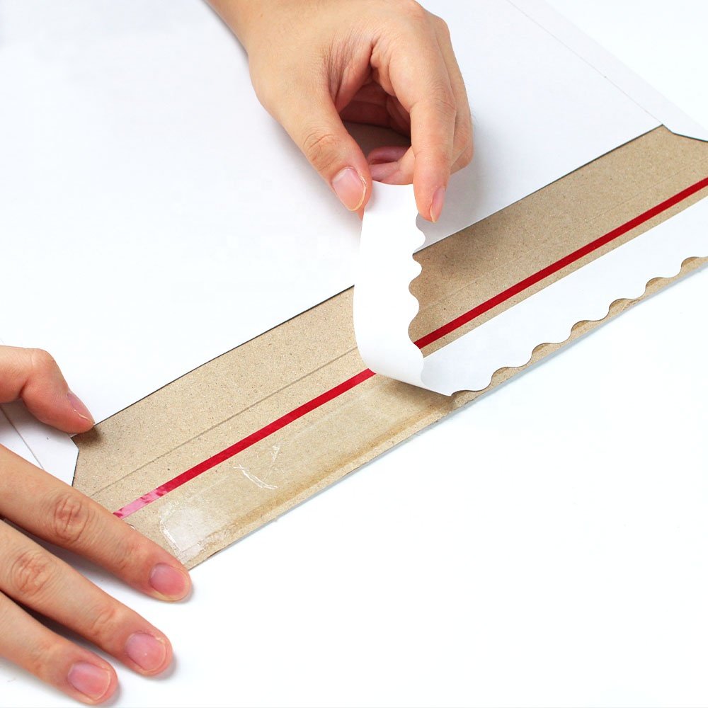 1- Recyclable Easy Peel Off Nonwoven Paper Base Double Sided Coated Hot Melt Glue Wave Zipper Edge Tissue Self Adhesive Tape