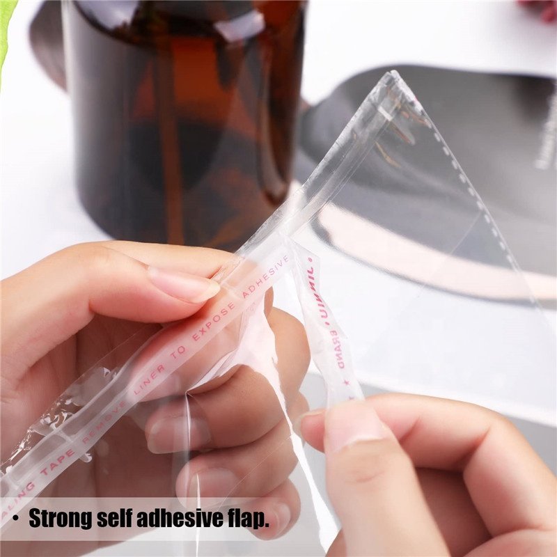 Clear Apparel Bags Self Sealing Adhesive OPP Poly Plastic Bags for T-Shirt and Clothes Packaging, 8.7 x 12.6 inches