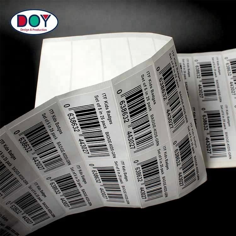 Cheap Private Customized Printing Adhesive Paper Commercial Barcode Shipping Stickers Labels