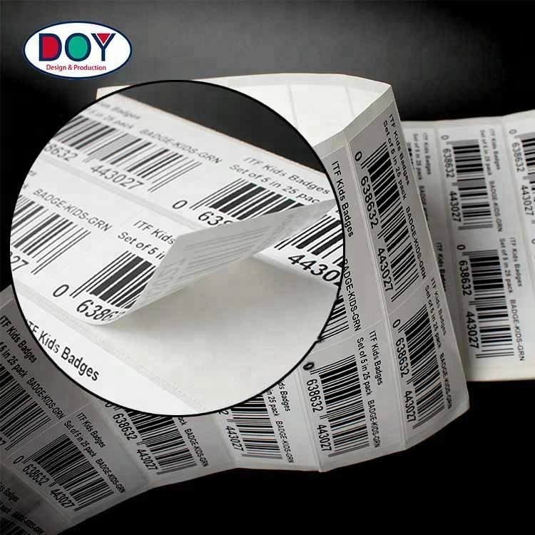 Cheap Private Customized Printing Adhesive Paper Commercial Barcode Shipping Stickers Labels