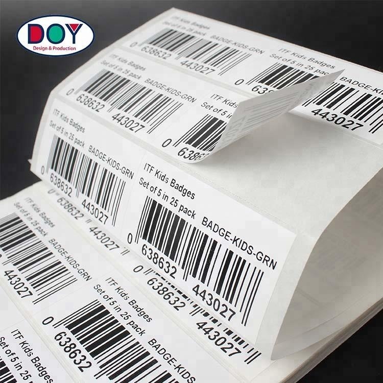 Cheap Private Customized Printing Adhesive Paper Commercial Barcode Shipping Stickers Labels