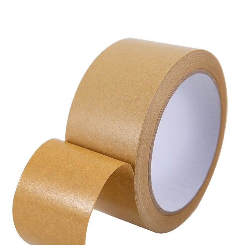2024 New Eco Friendly Custom Logo Printed biodegradable Water activated Self Adhesive Kraft Paper gummed Tape Packing Tape