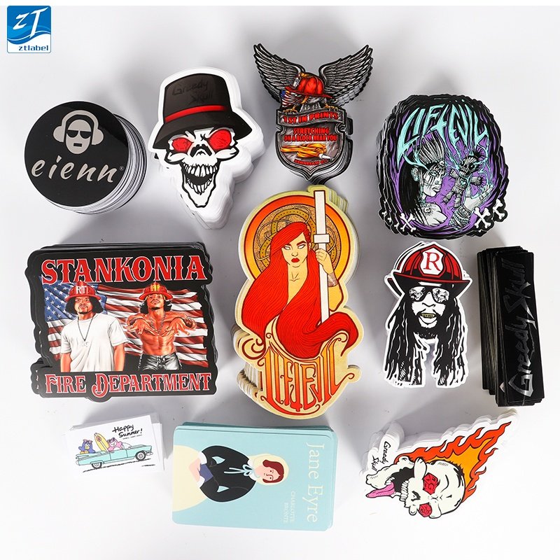 Die cut adhesive label cute cartoon flash sticker custom printing die cut sticker pack logo vinyl stickers