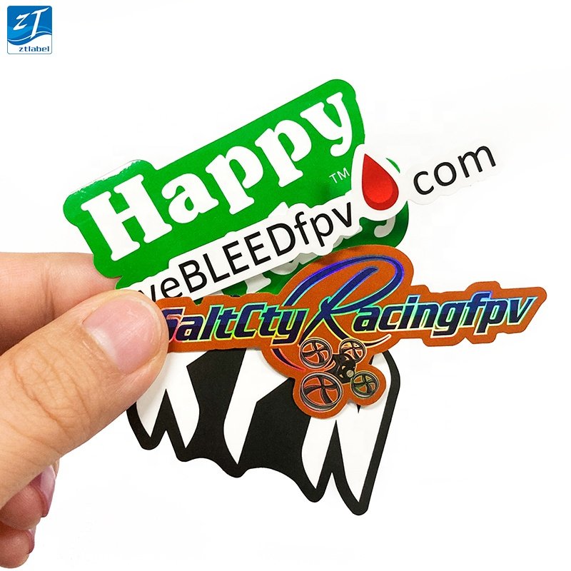 Die cut adhesive label cute cartoon flash sticker custom printing die cut sticker pack logo vinyl stickers