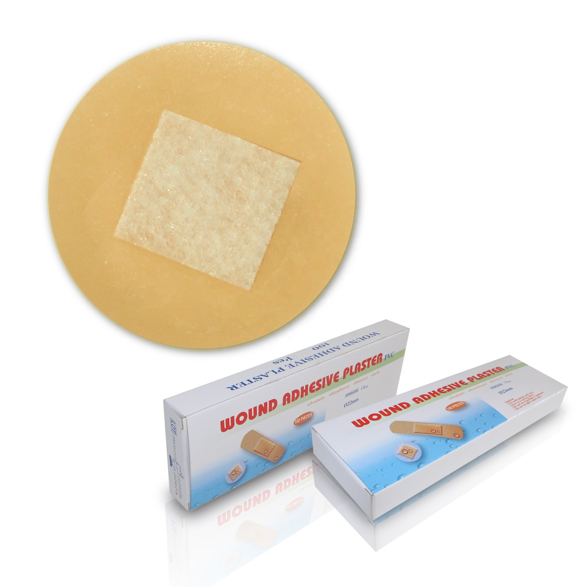 Round Type PE Yellow Color Waterproof wound plaster/wound adhesive plaster 22mm