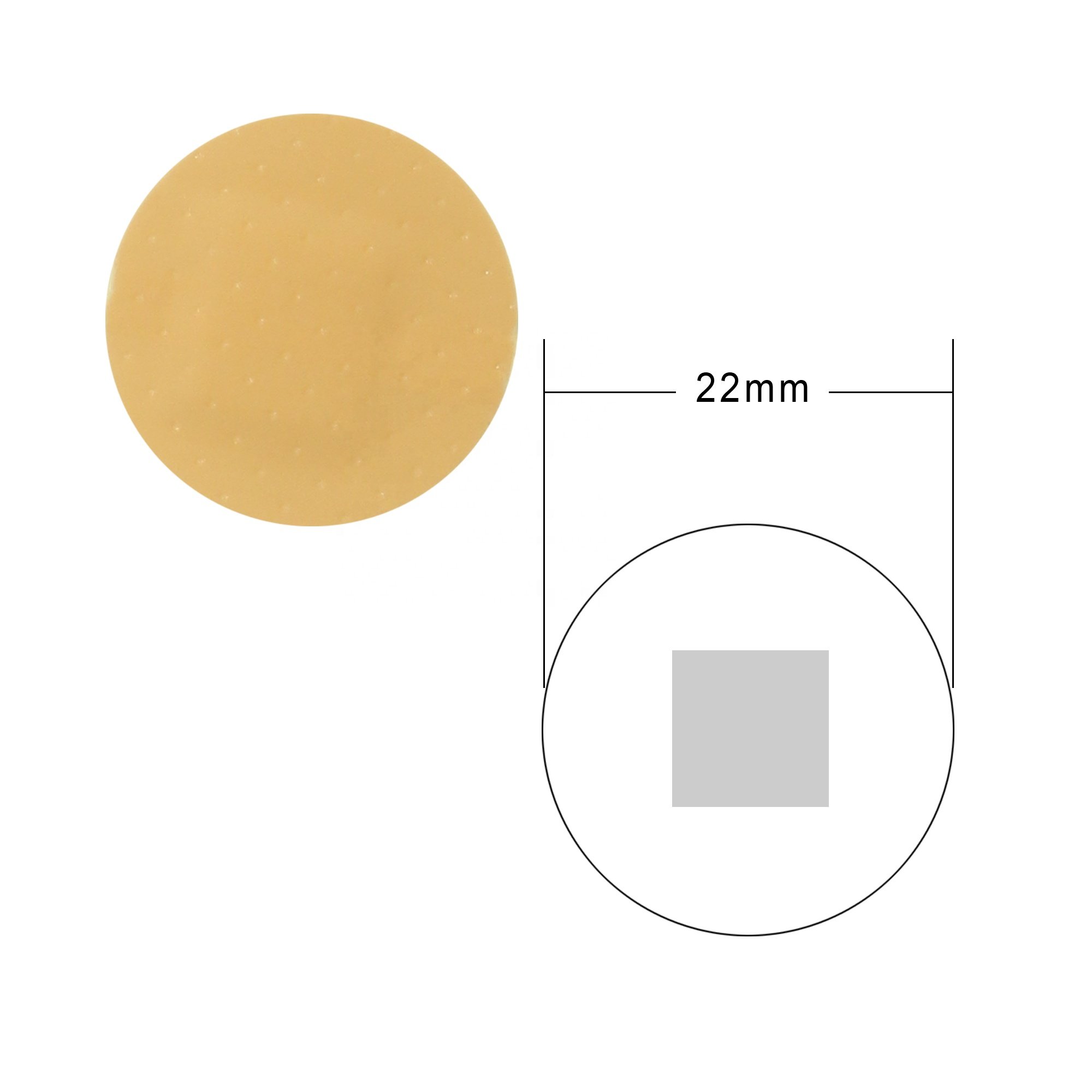 Round Type PE Yellow Color Waterproof wound plaster/wound adhesive plaster 22mm