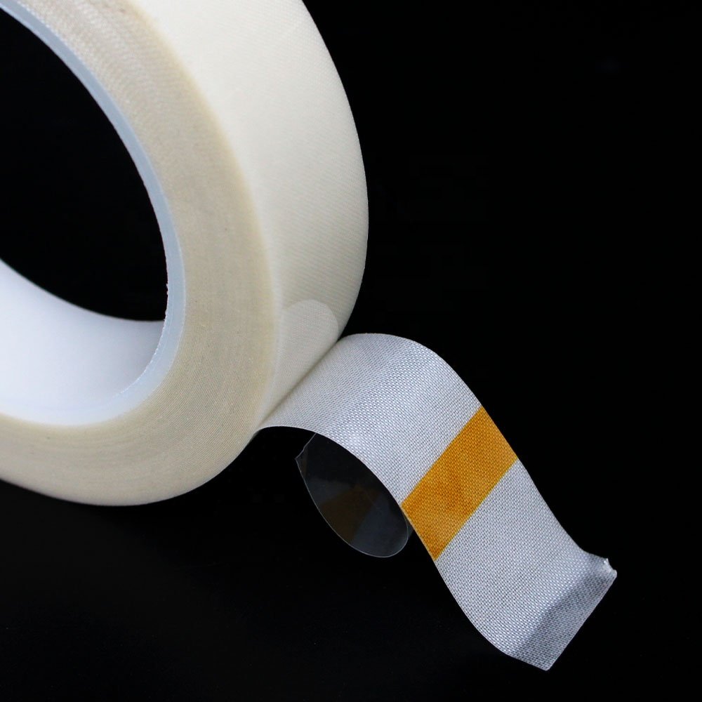 1- Recyclable Heat Resistant Flame Retardant Fiberglass Glass Cloth Double Sided Coated Silicone Glue Self Adhesive Tape