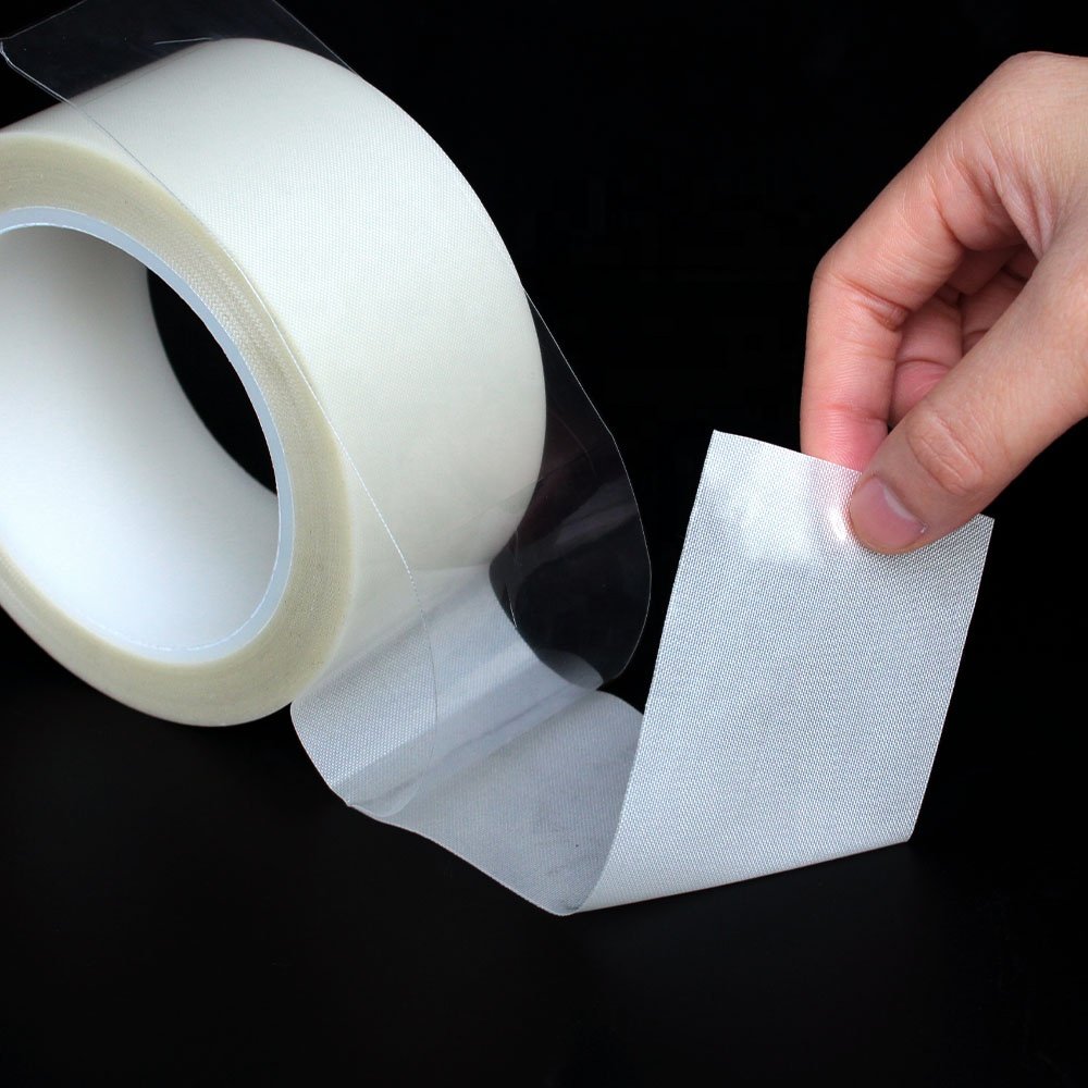 1- Recyclable Heat Resistant Flame Retardant Fiberglass Glass Cloth Double Sided Coated Silicone Glue Self Adhesive Tape