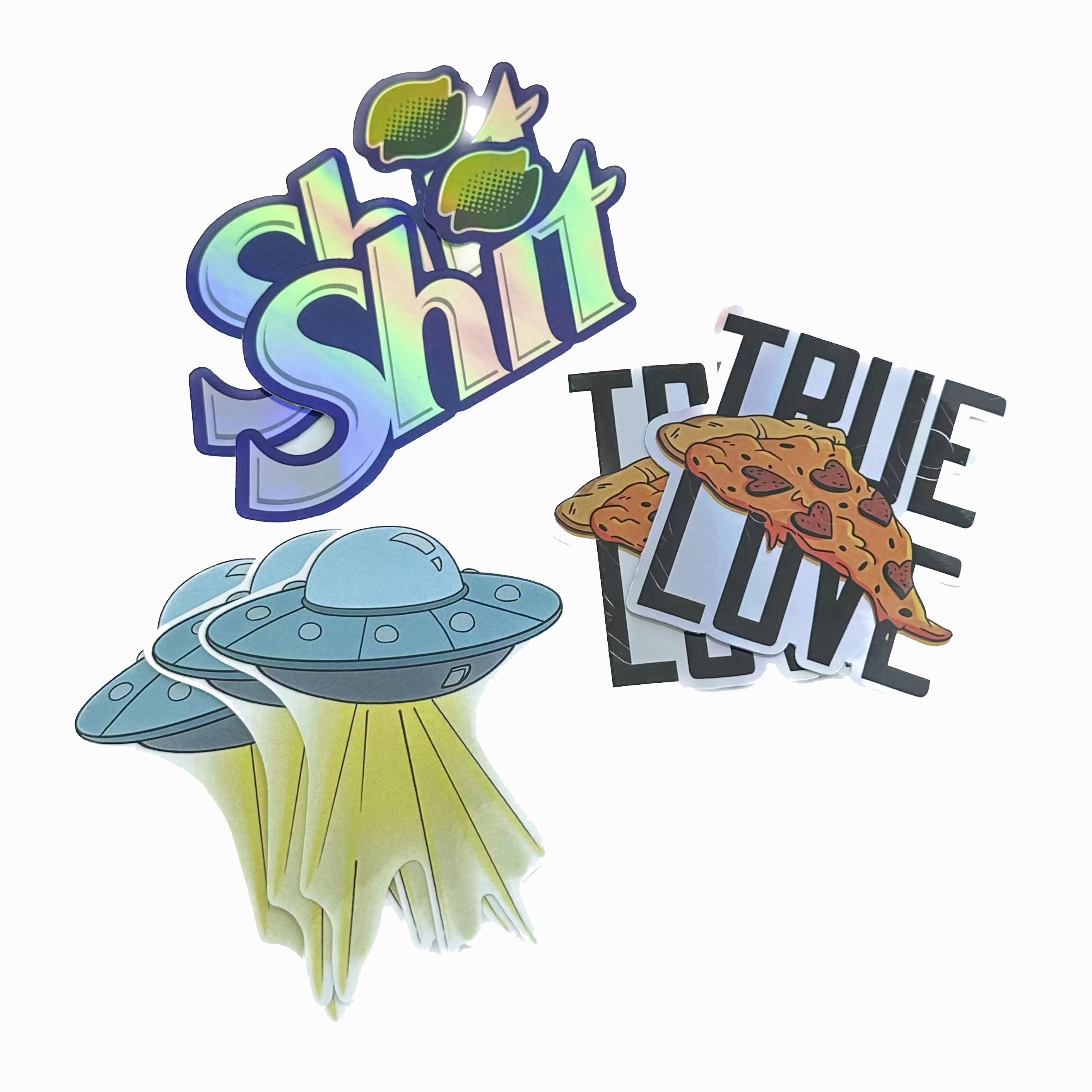 Custom High Quality Die Cut Sticker Printed Label Holographic PVC UV Protection Sticker Self Adhesive Waterproof Vinyl Sticker S