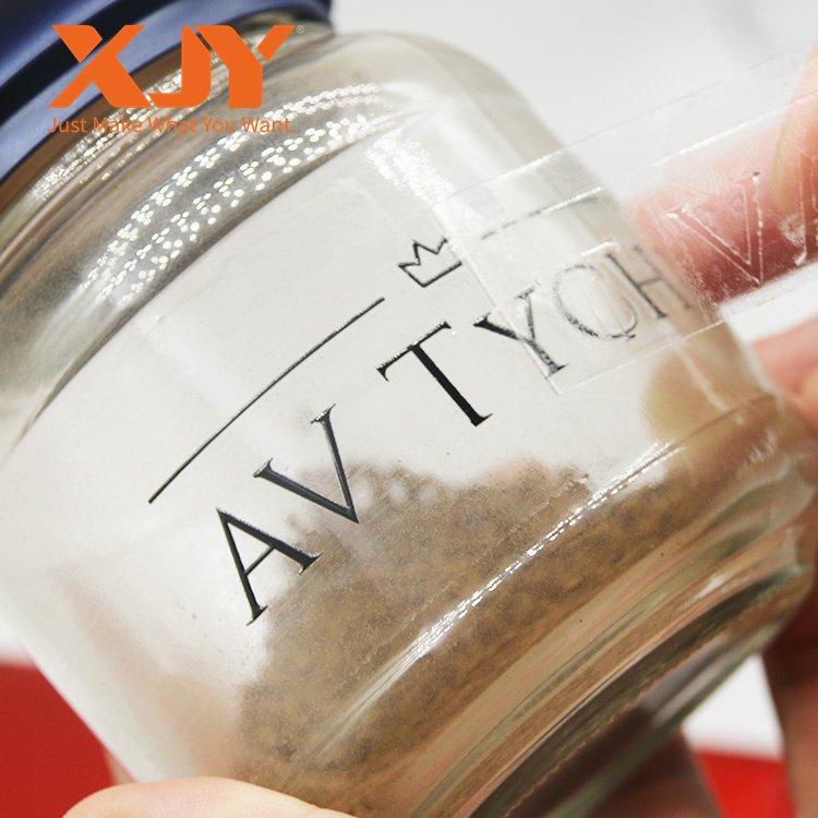 XJY Custom adhesive waterproof Label business made brand logo 3D UV transfer label products packing stickers