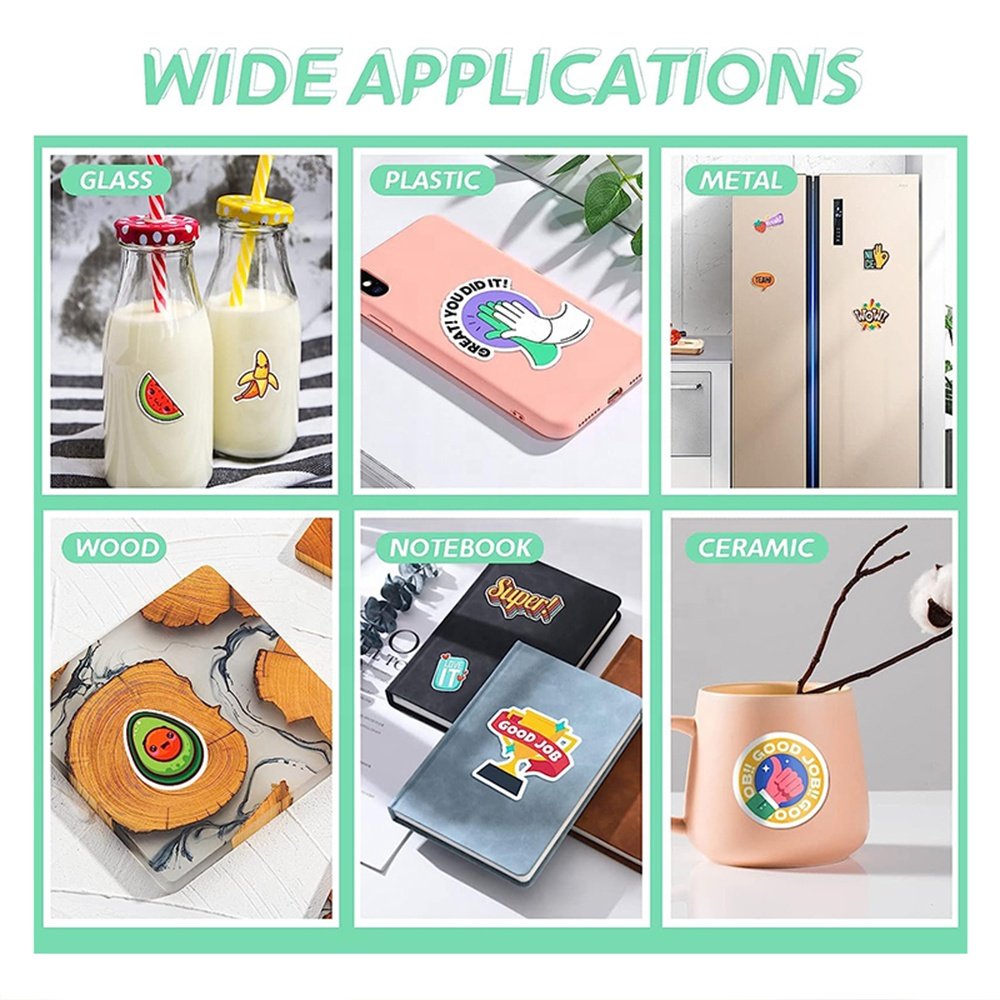 Adhesive Paper Inkjet Printable White Self Adhesive PP Sticker Vinyl Glossy Sticker Paper Waterproof