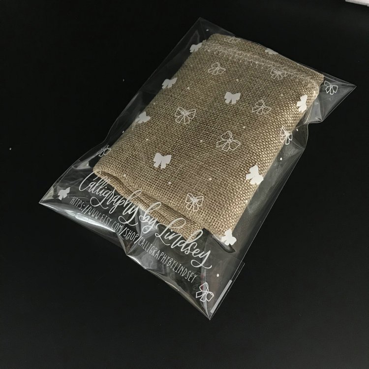 Custom Self Adhesive Cellophane Bags Clear Shirt Clothes Clothing Underwear Socks Packing BOPP Opp Plastic Bag
