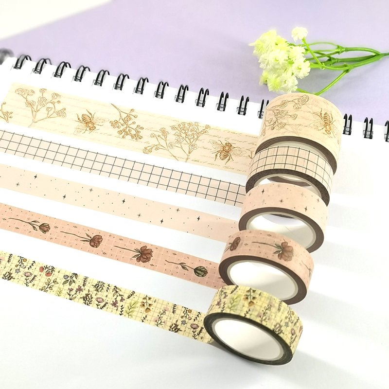 wholesale custom printing kawaii cute vintage adhesive journal washi tape