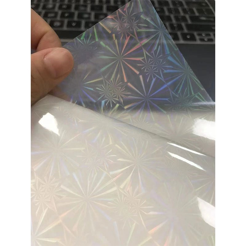 Holographic Foil Adhesive Tape Back Heart Star Cold Lamination Sheets A4 DIY Package Card Photo Laser Laminating Overlay Film