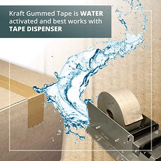 Bailida kraft paper adhesive tape Bailida 2.75" x 450' Reinforced Water-Activated