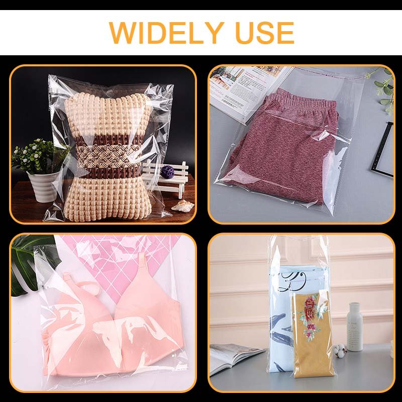 Custom Printed Self Seal Adhesive Plastic Plastic Clear Header OPP Bag For Packaging With Hanging Hole Card