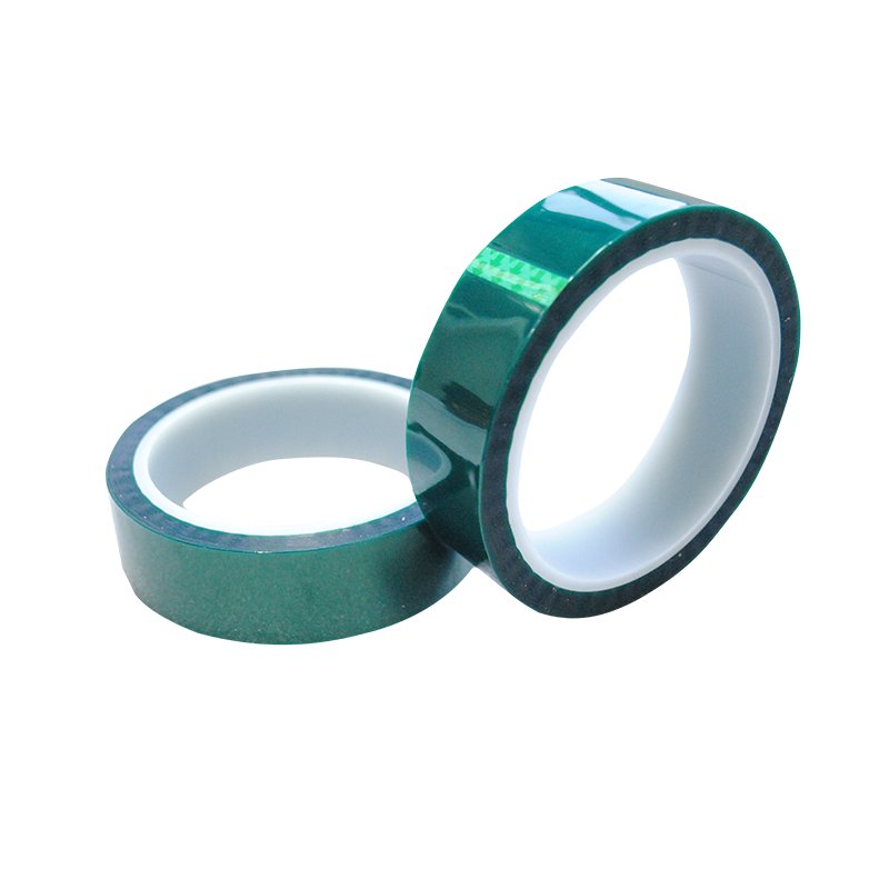 High temperature surface protection silicone adhesive heat proof insulation green pet polyester tape