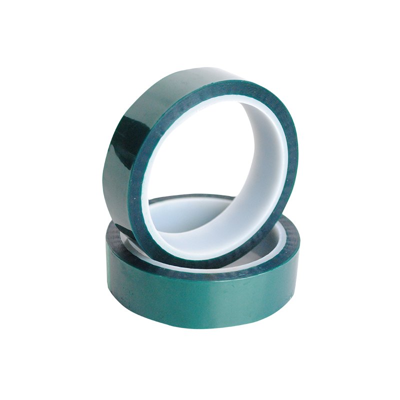 High temperature surface protection silicone adhesive heat proof insulation green pet polyester tape