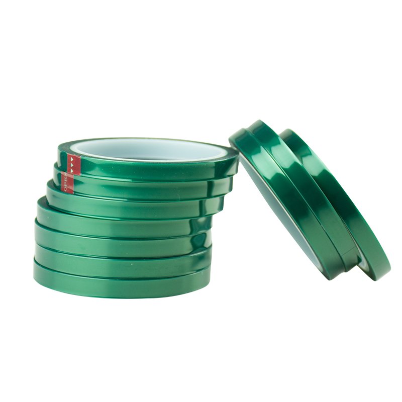 High temperature surface protection silicone adhesive heat proof insulation green pet polyester tape