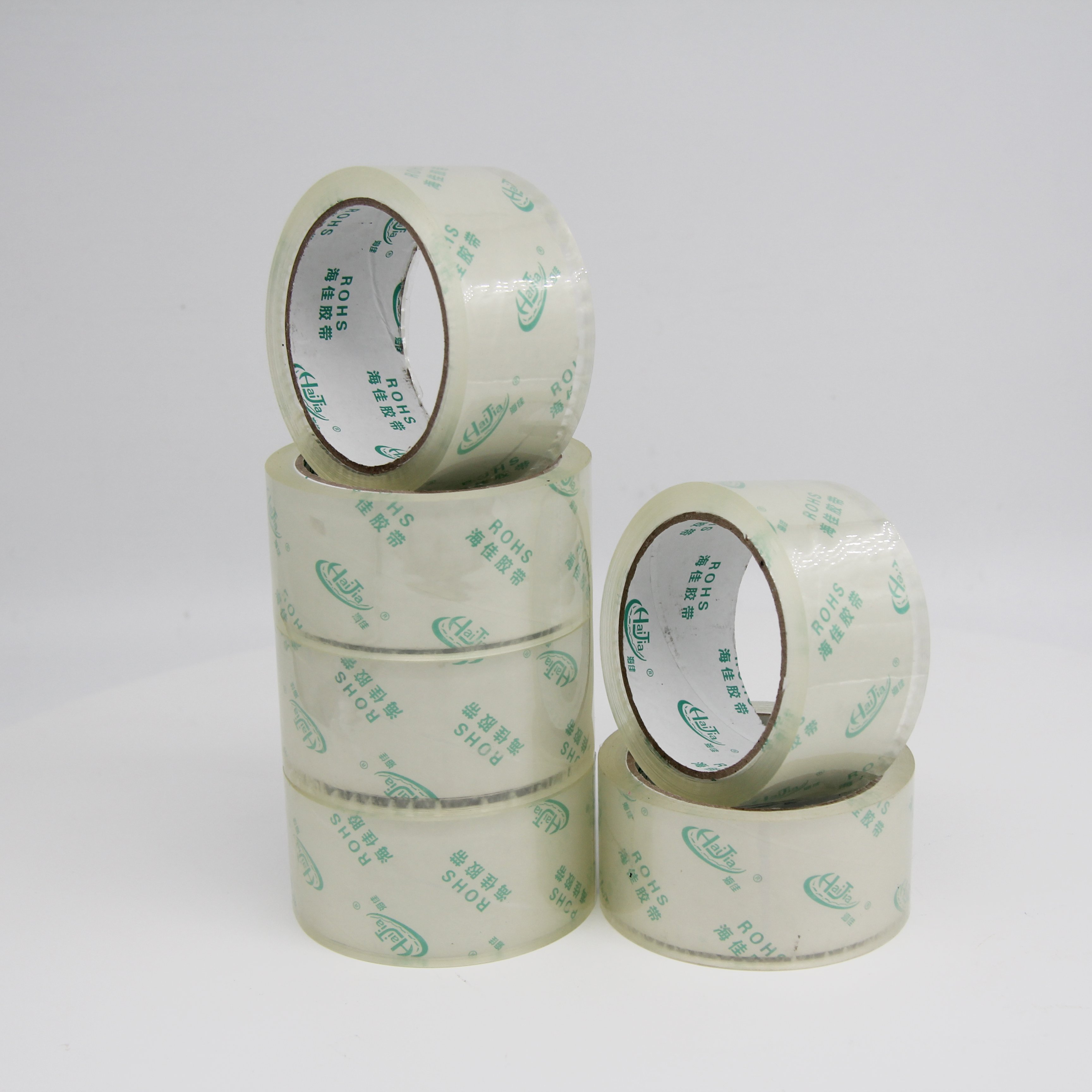 Haijia Carton Bopp Adhesive Shipping Sealing Tape Super Clear Self Adhesive Package Color Opp Packing Tape Transparent Acrylic