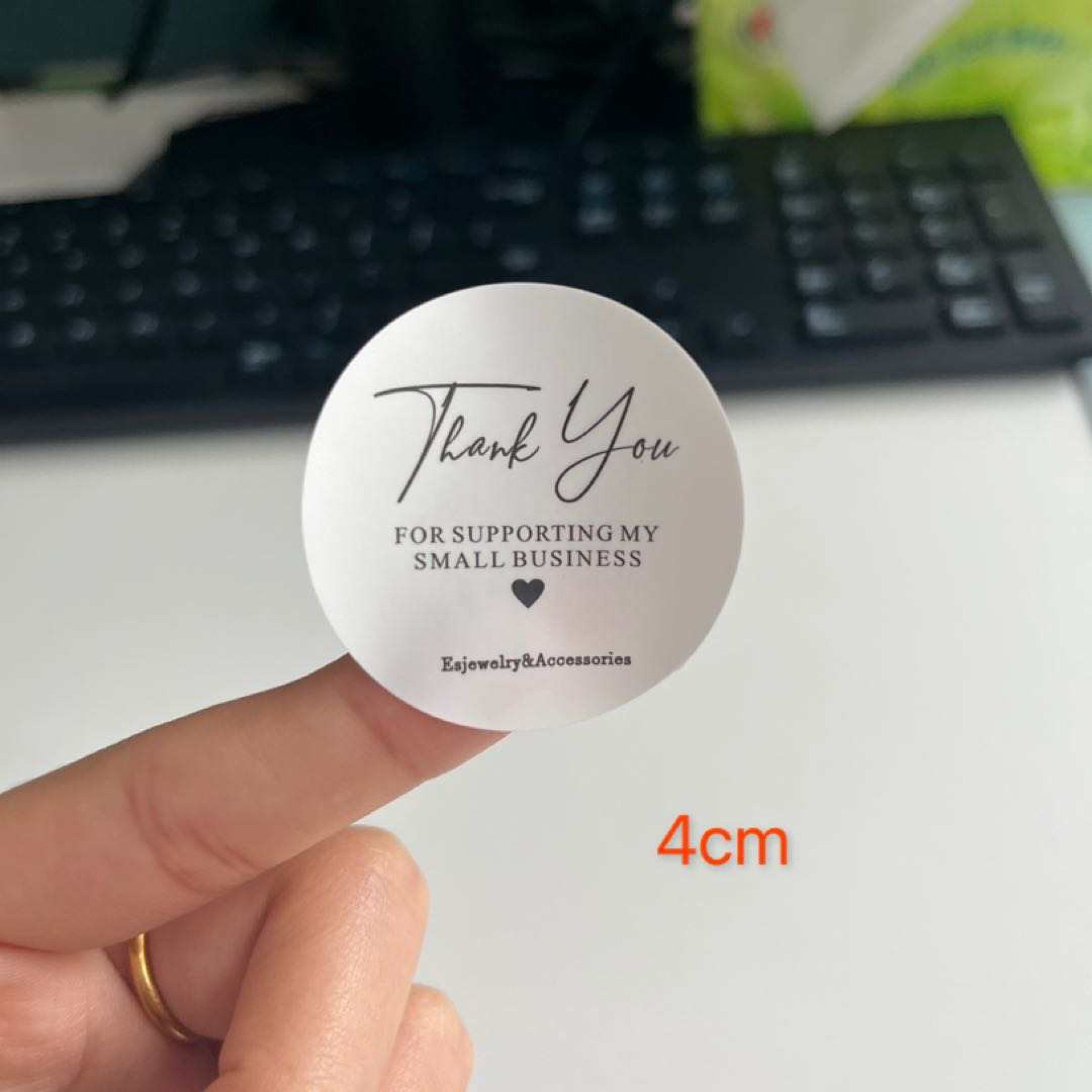 Create Your Brand Logo Thanks YOU Sticker Waterproof Vinyl Custom Size Manufacturers Wholesale