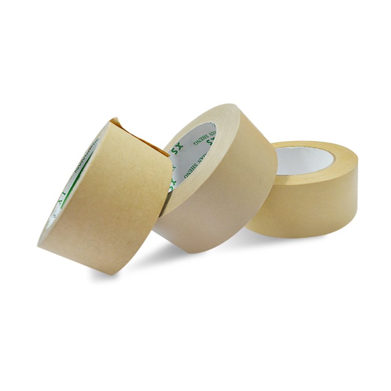 Logo Printed Biodegradable Brown Kraft Paper Tape Self Adhesive Kraft Paper Packing Tape Degradable
