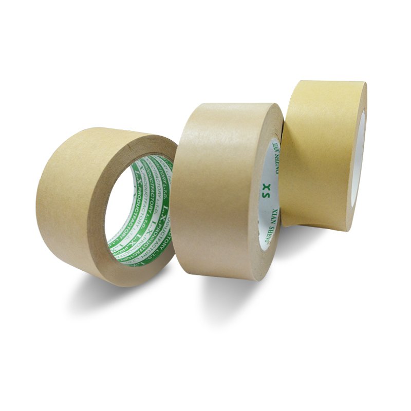 Logo Printed Biodegradable Brown Kraft Paper Tape Self Adhesive Kraft Paper Packing Tape Degradable