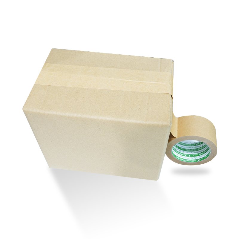 Logo Printed Biodegradable Brown Kraft Paper Tape Self Adhesive Kraft Paper Packing Tape Degradable