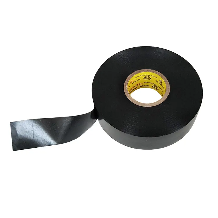 Black Super 3 M 33 PVC Insulation Vinyl Electrical Tape Single Sided Adhesive Tape Rolls