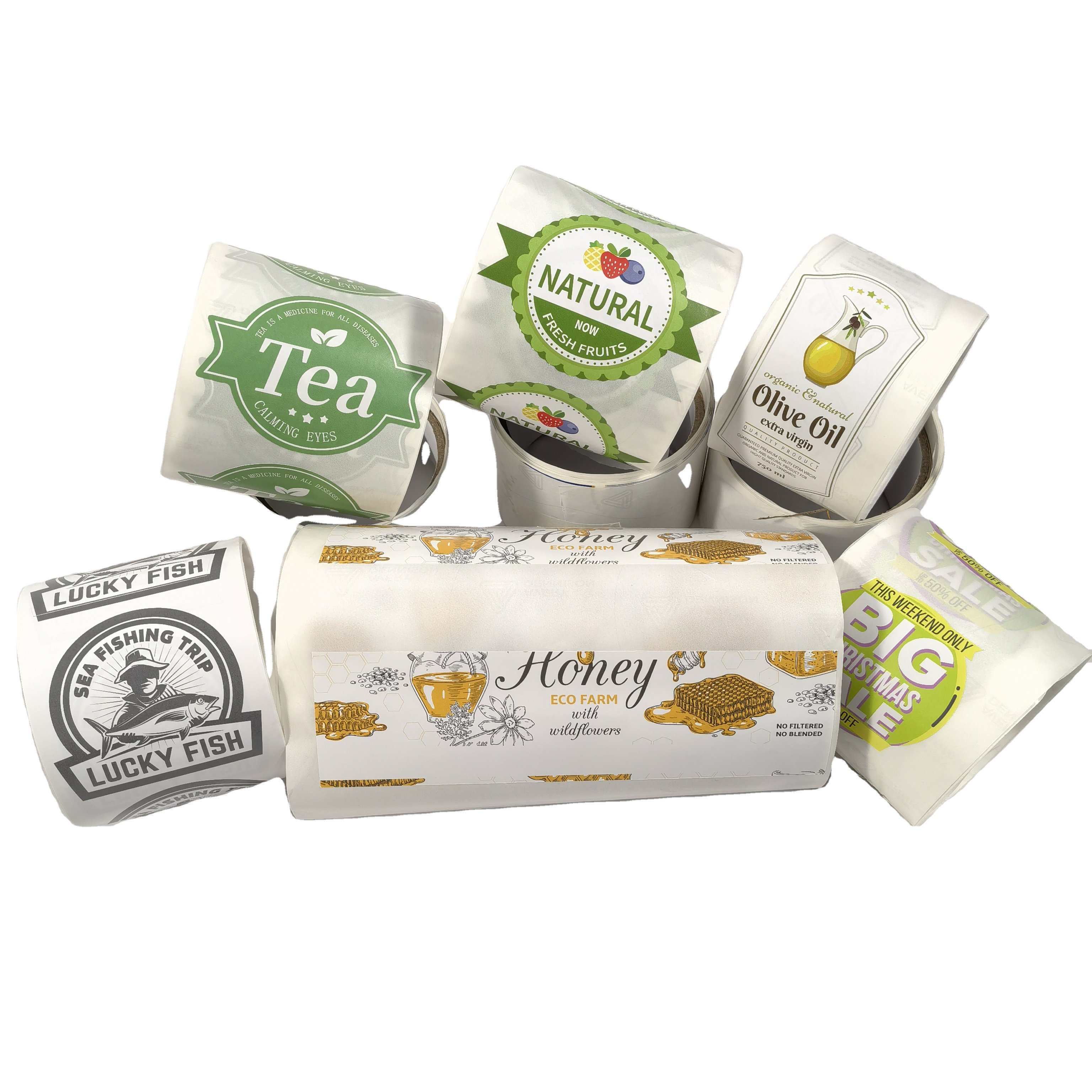 Custom Self Adhesive Logo Waterproof Honey Label Sticker Jam Food Bottle Honey Jar Packaging Label Etiquetas Adhesivas