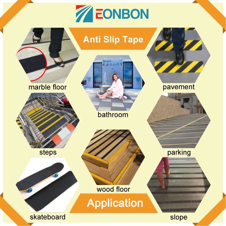 EONBON Customize Easy to Apply Quality Adhesion Floor Safety Tape And Anti Slip Tape 5m