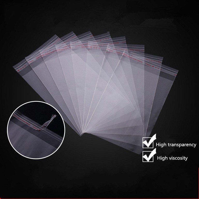 Factory hot selling low price transparent self-adhesive seal clothes opp packing plastic bag clear poly opp bags